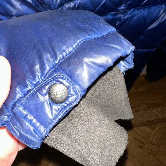 SAM. Shiny Navy jacket.  Freestyle DOWN Excellent used condition - Picture 6 of 9